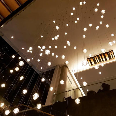 Crystal Bubble Cluster Pendant Light