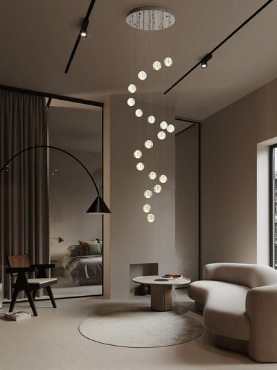 Crystal Bubble Cluster Pendant Light