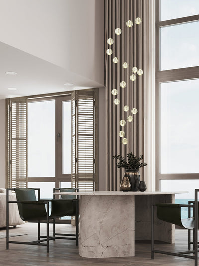 Crystal Bubble Cluster Pendant Light