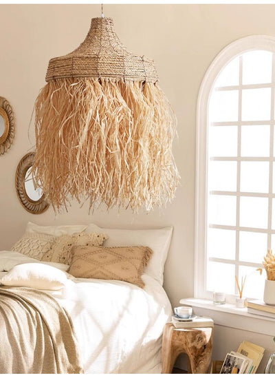 Bohemian Raffia Pendant Light