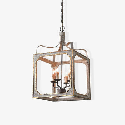 Cirivian Chandelier Rustic Cube Vintage Frame