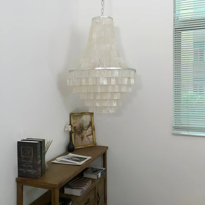 Naciira Chandelier Boho Shell Tiered