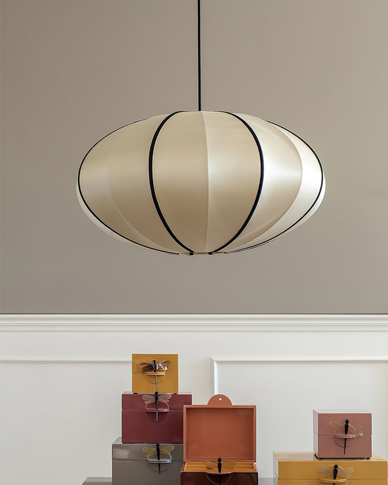 Inez Fabric Futuristic Pendant Lamp