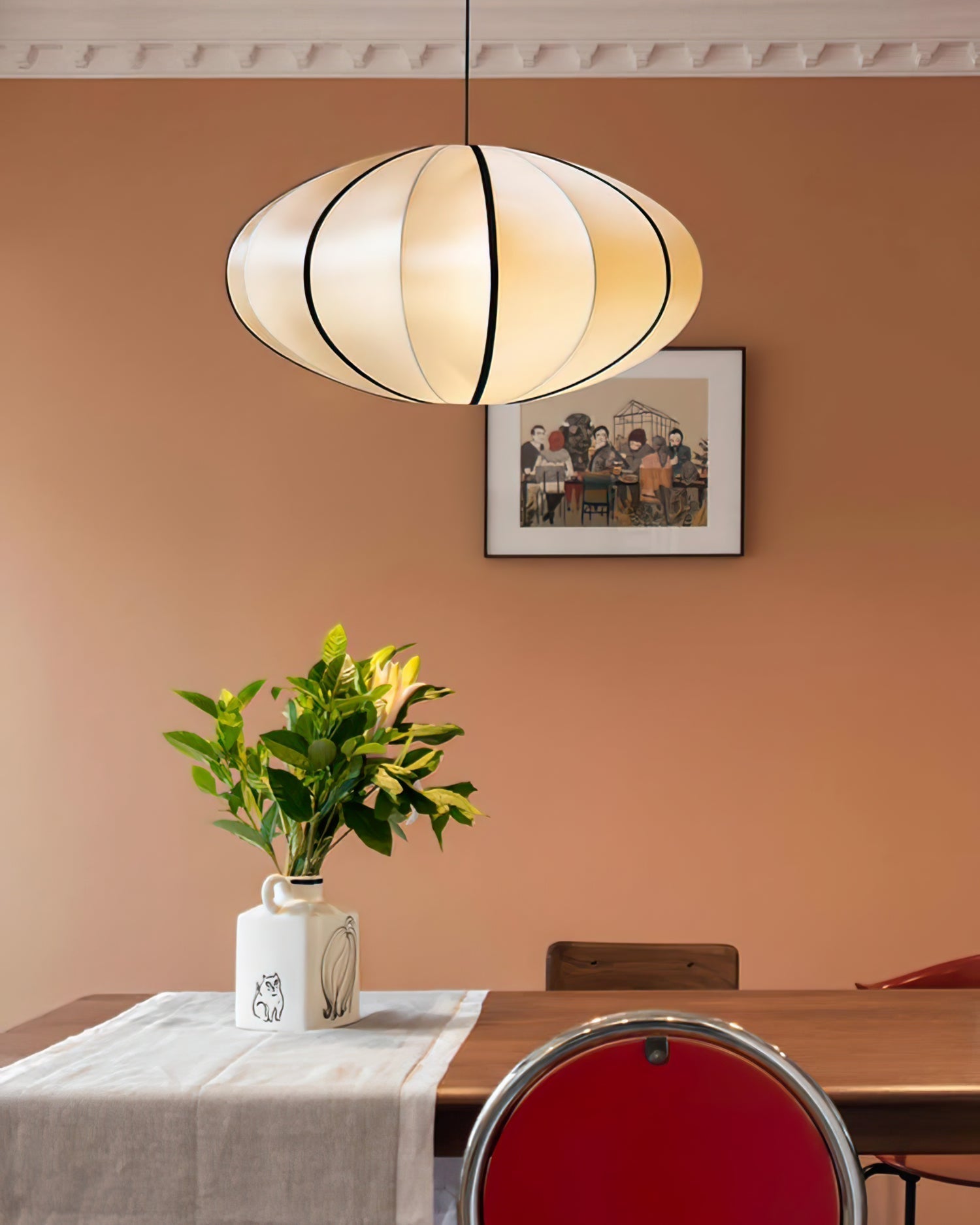 Inez Fabric Futuristic Pendant Lamp