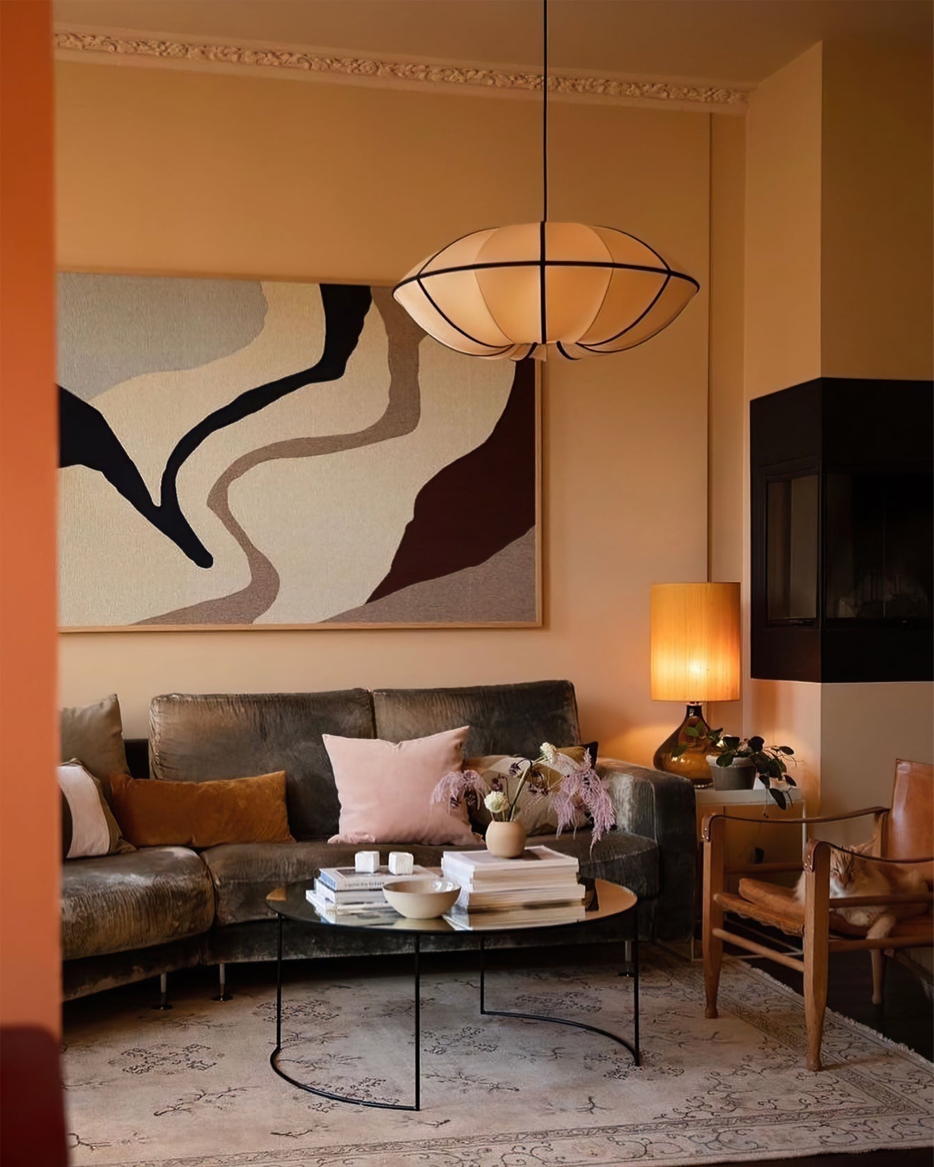 Inez Fabric Futuristic Pendant Lamp
