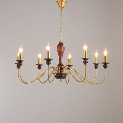 Ilvenan Traditional Elegance Vintage Wood Chandelier