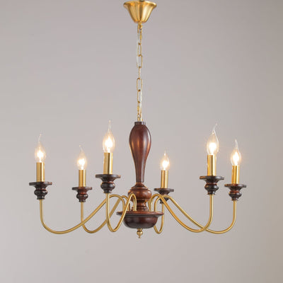 Ilvenan Traditional Elegance Vintage Wood Chandelier