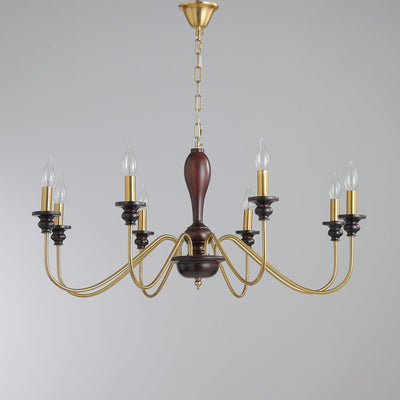 Ilvenan Traditional Elegance Vintage Wood Chandelier