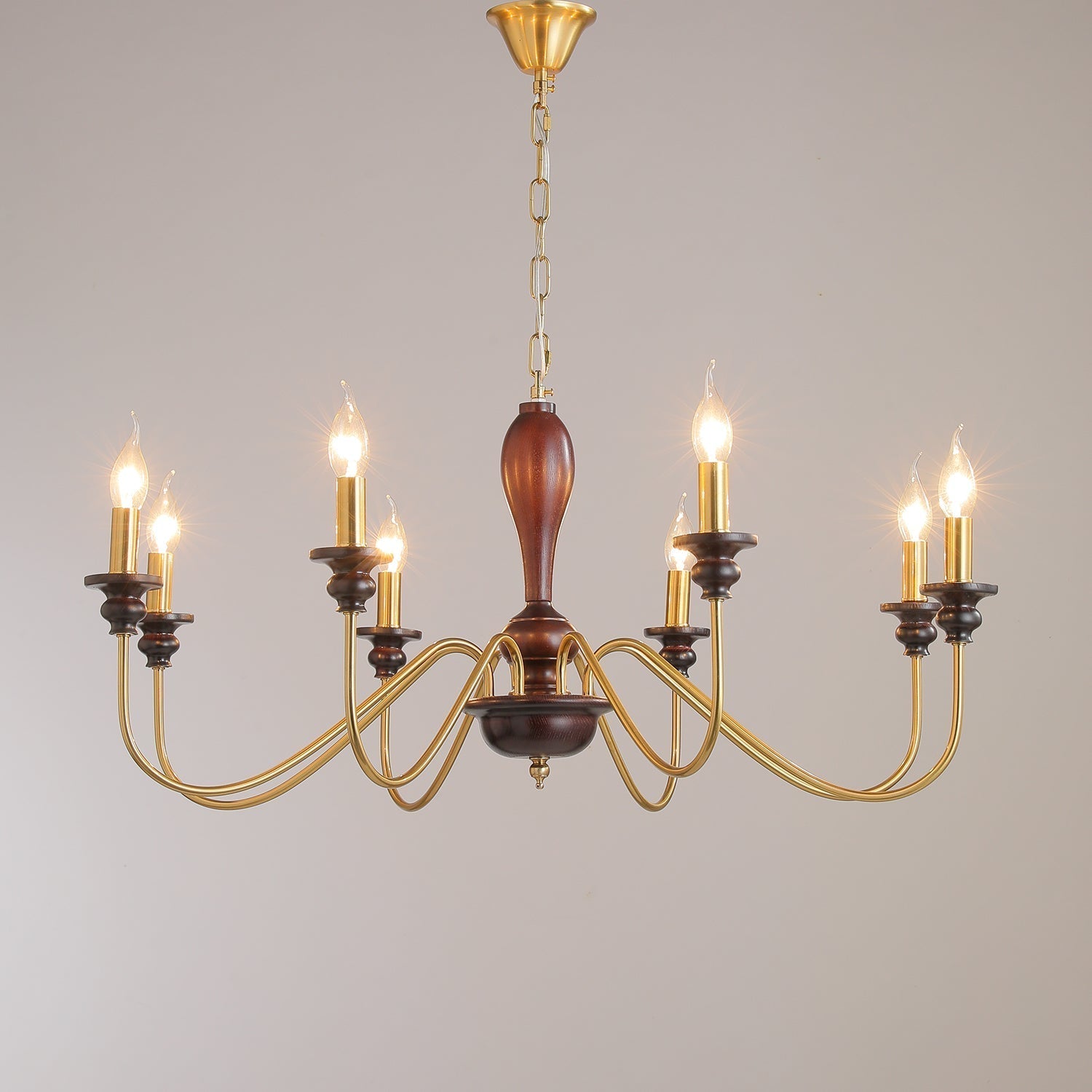 Ilvenan Traditional Elegance Vintage Wood Chandelier