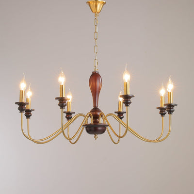 Ilvenan Traditional Elegance Vintage Wood Chandelier