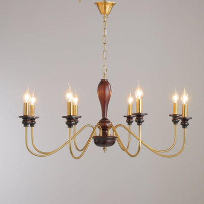 Ilvenan Traditional Elegance Vintage Wood Chandelier