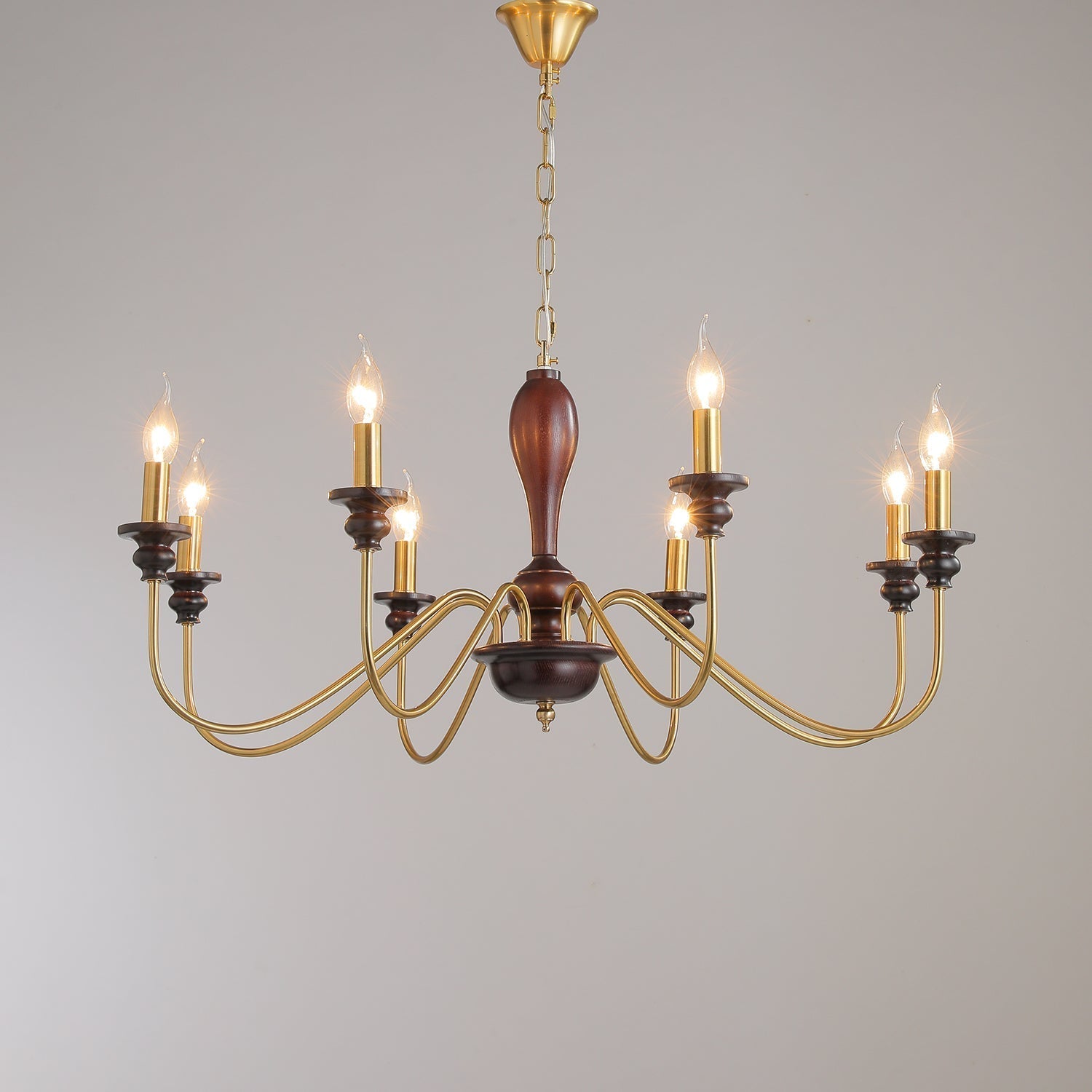Ilvenan Traditional Elegance Vintage Wood Chandelier