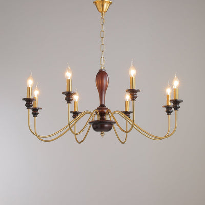 Ilvenan Traditional Elegance Vintage Wood Chandelier