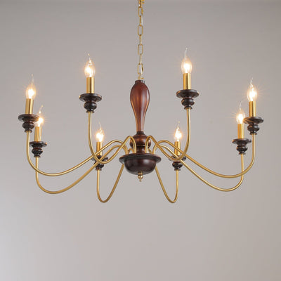 Ilvenan Traditional Elegance Vintage Wood Chandelier