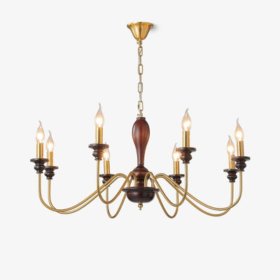 Ilvenan Traditional Elegance Vintage Wood Chandelier