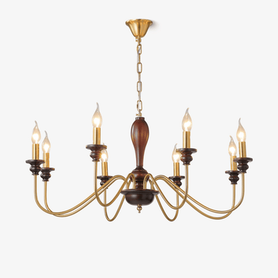 Ilvenan Traditional Elegance Vintage Wood Chandelier