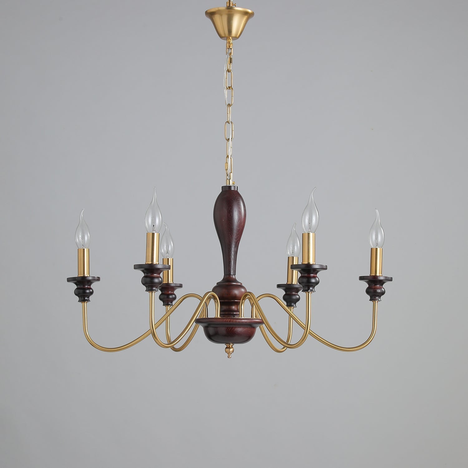 Ilvenan Traditional Elegance Vintage Wood Chandelier