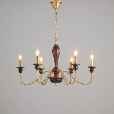 Ilvenan Traditional Elegance Vintage Wood Chandelier