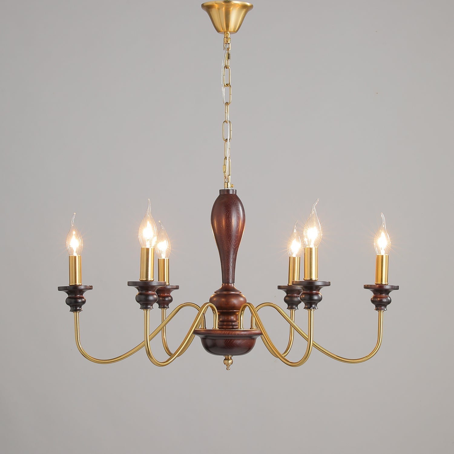 Ilvenan Traditional Elegance Vintage Wood Chandelier
