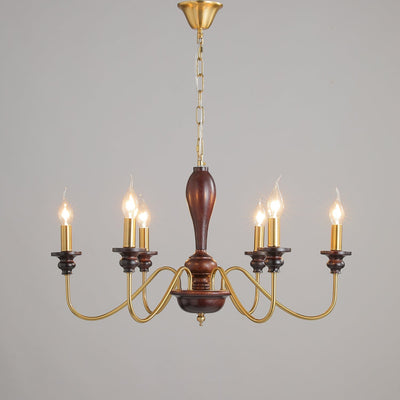 Ilvenan Traditional Elegance Vintage Wood Chandelier
