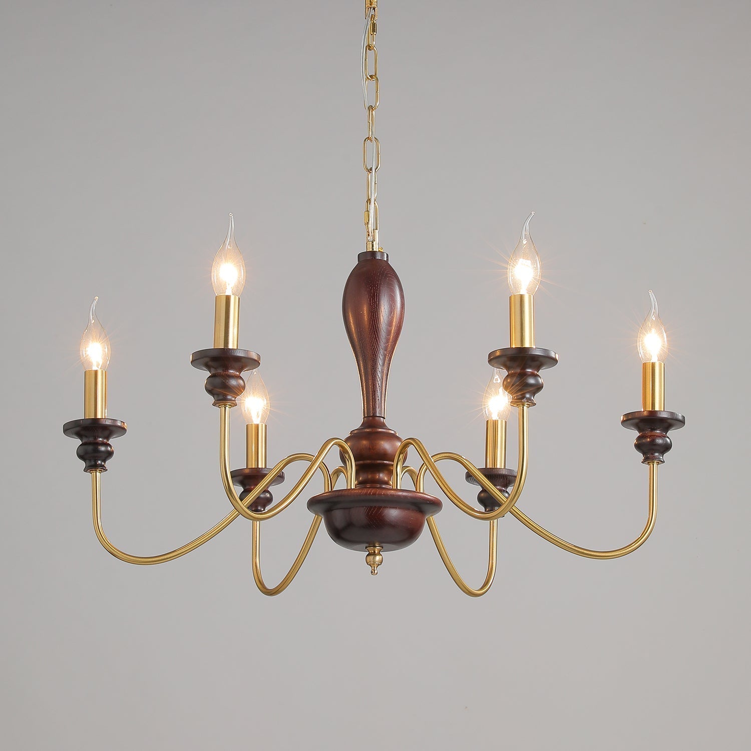 Ilvenan Traditional Elegance Vintage Wood Chandelier