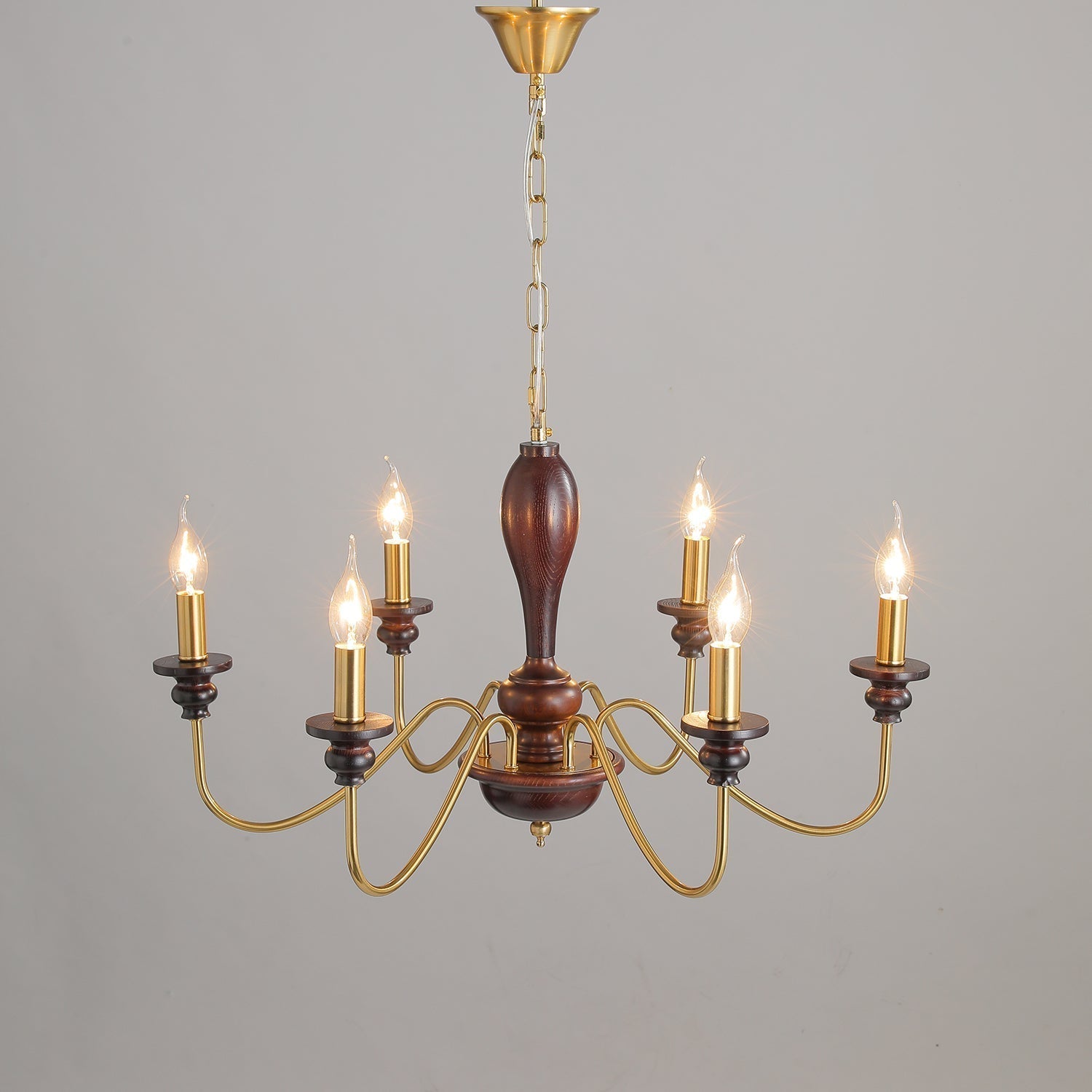 Ilvenan Traditional Elegance Vintage Wood Chandelier