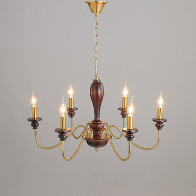 Ilvenan Traditional Elegance Vintage Wood Chandelier