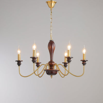 Ilvenan Traditional Elegance Vintage Wood Chandelier