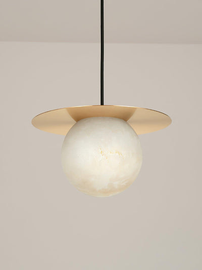 Velar Sphere Alabaster Pendant Light