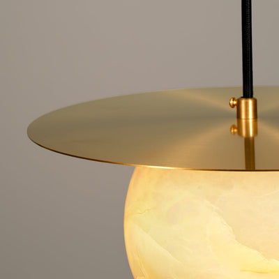 Velar Sphere Alabaster Pendant Light