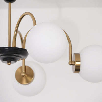 Halion Chandelier Rod Frame and White