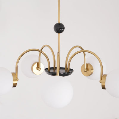Halion Chandelier Rod Frame and White