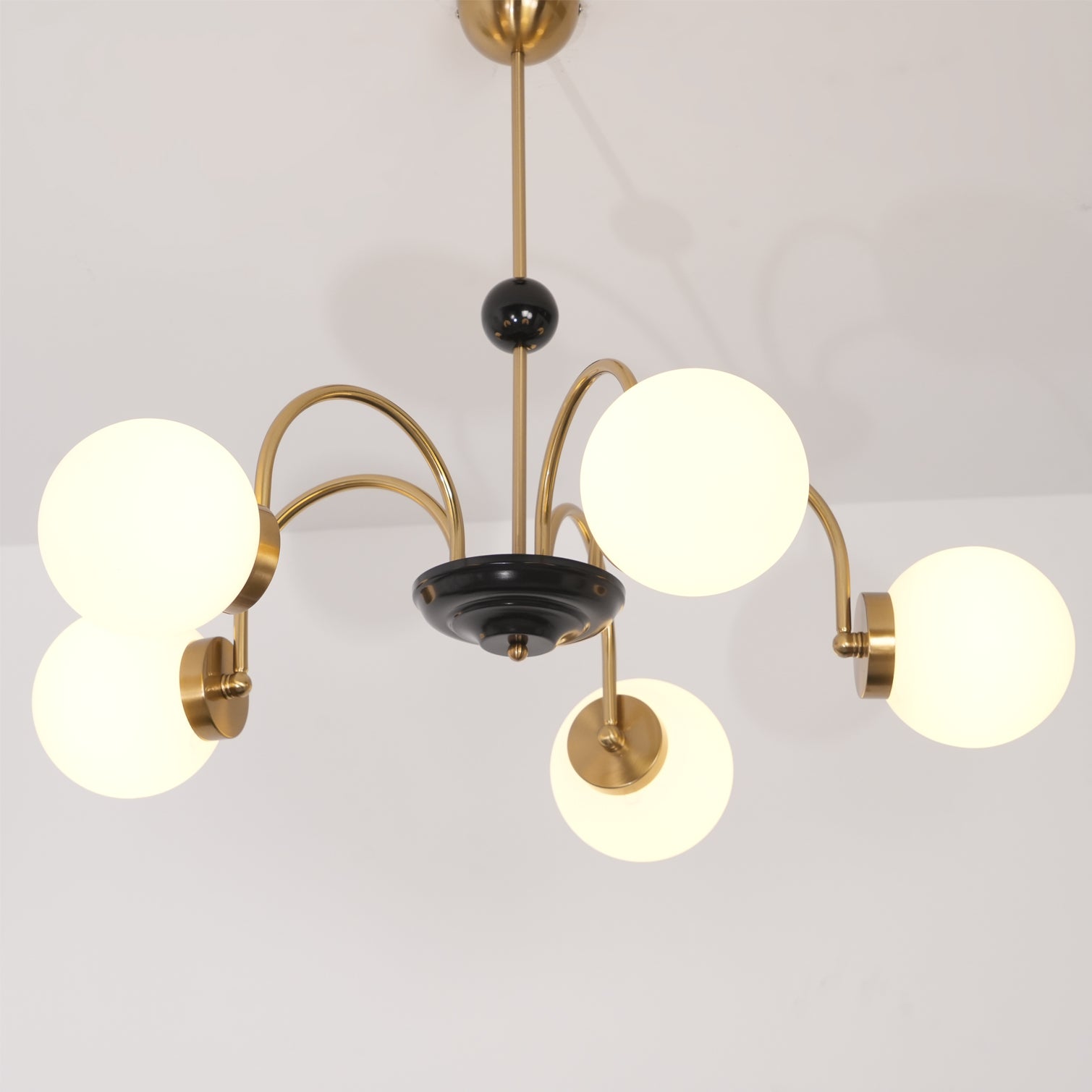 Halion Chandelier Rod Frame and White