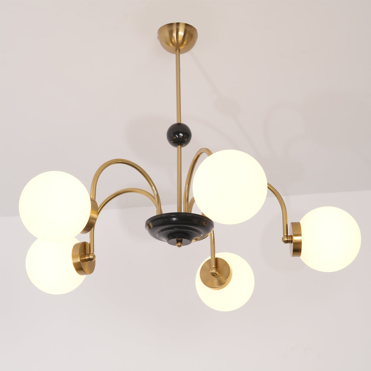 Halion Chandelier Rod Frame and White