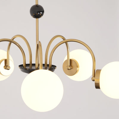 Halion Chandelier Rod Frame and White