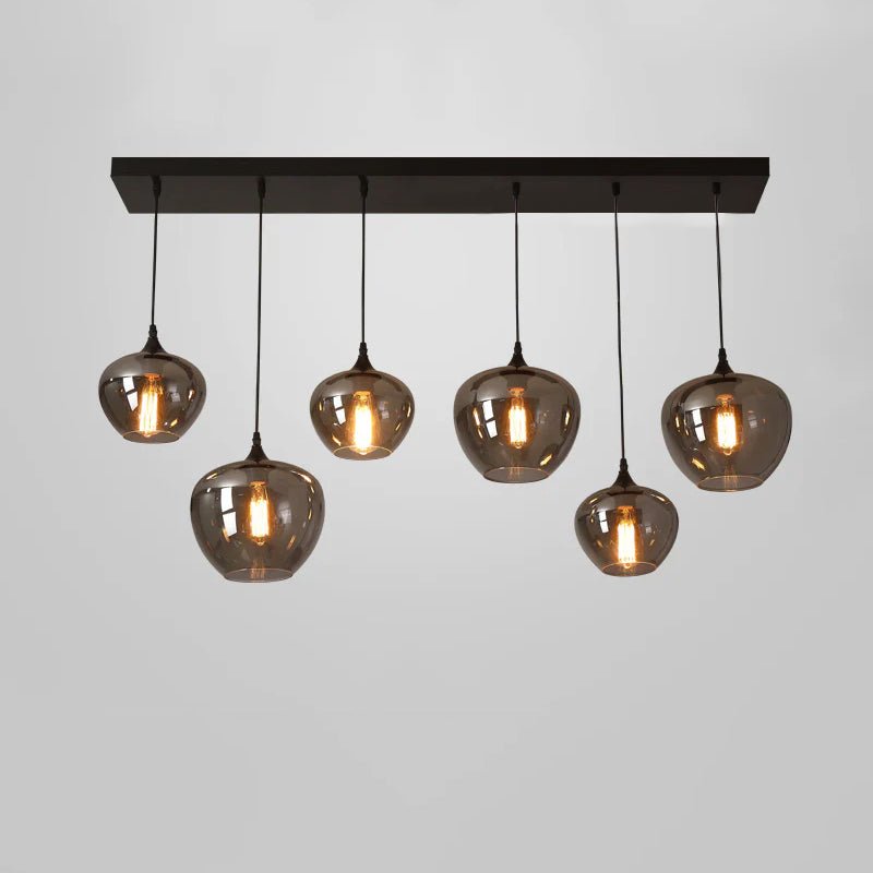 Tevely Glass Industrial Chic Pendant Light