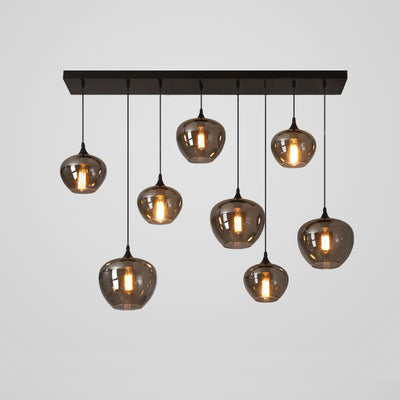 Tevely Glass Industrial Chic Pendant Light