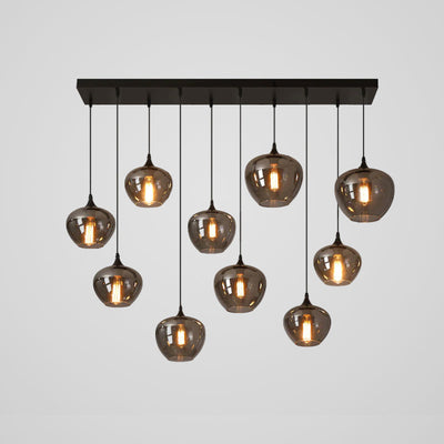 Tevely Glass Industrial Chic Pendant Light