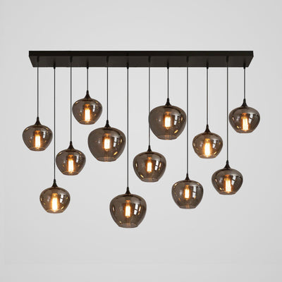 Tevely Glass Industrial Chic Pendant Light