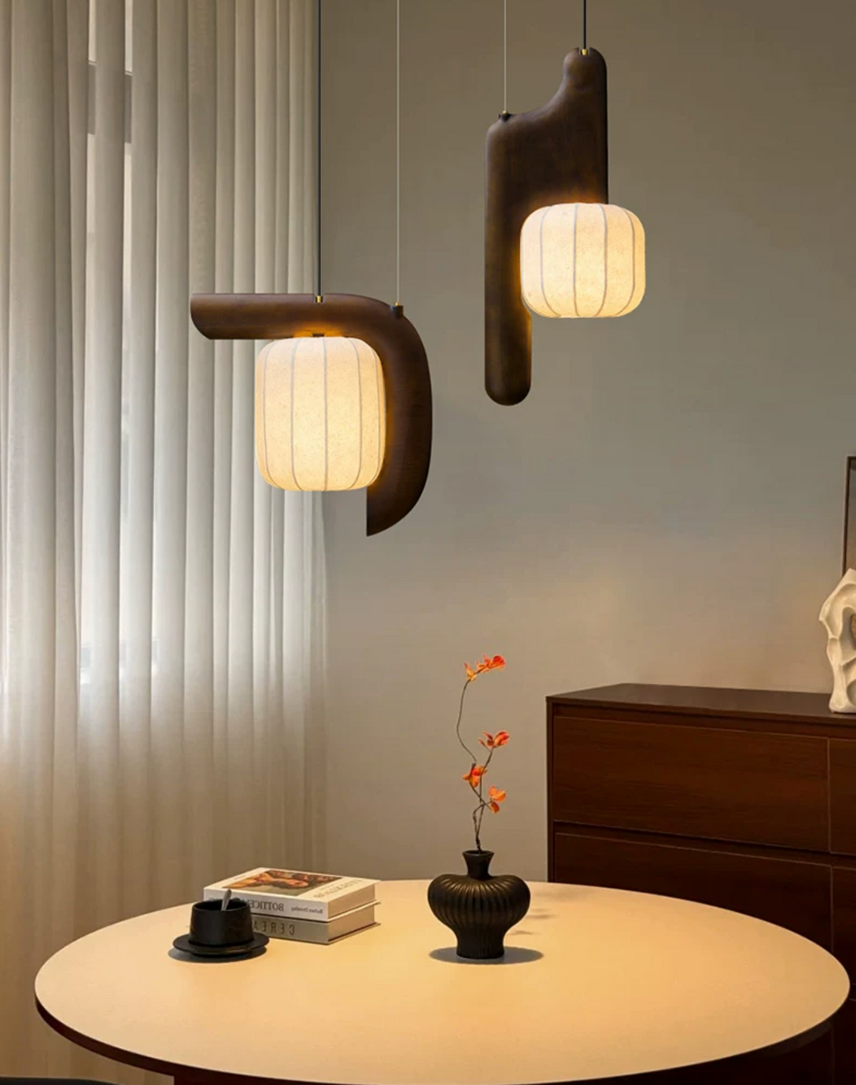 Ulverstone Fluted Paper Pendant Lamp