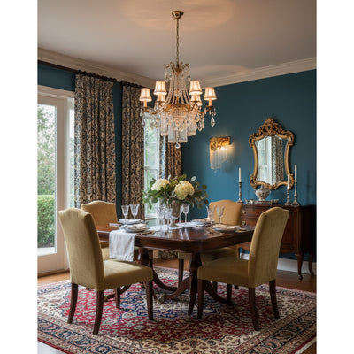 Bow Tie Gold Crystal Fringe Wall Sconce