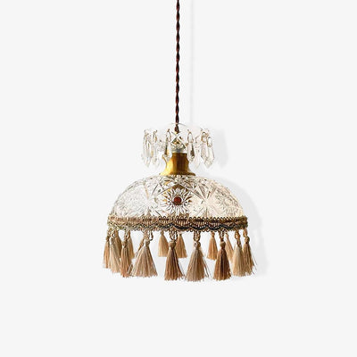 Devel Brass Glass Luxurious Pendant Light