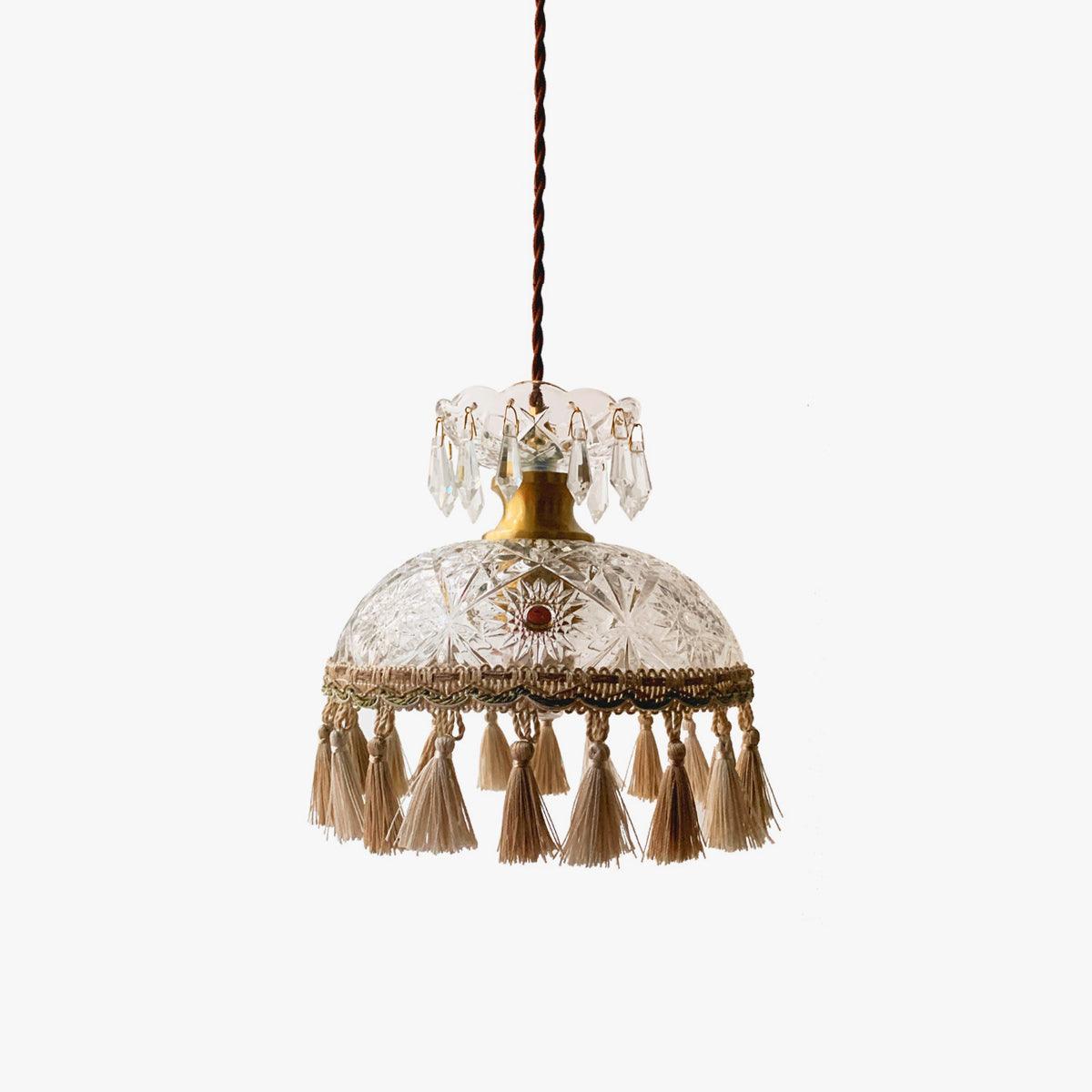Devel Brass Glass Luxurious Pendant Light
