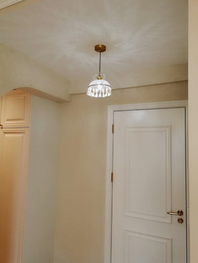 Devel Brass Glass Luxurious Pendant Light