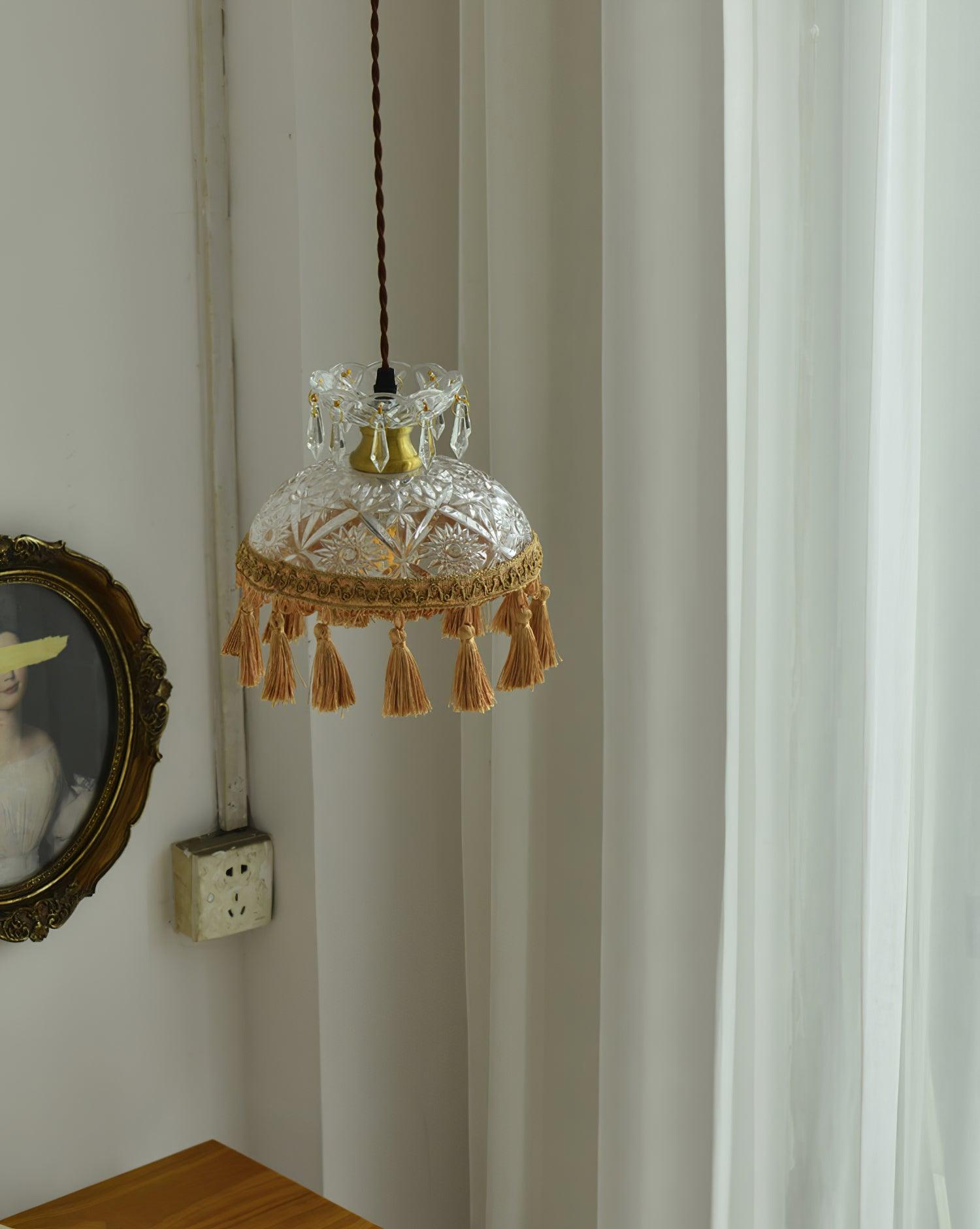 Devel Brass Glass Luxurious Pendant Light