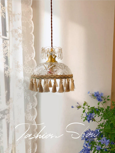 Devel Brass Glass Luxurious Pendant Light
