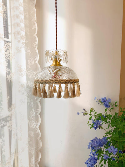 Devel Brass Glass Luxurious Pendant Light