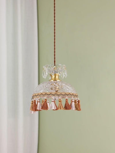 Devel Brass Glass Luxurious Pendant Light