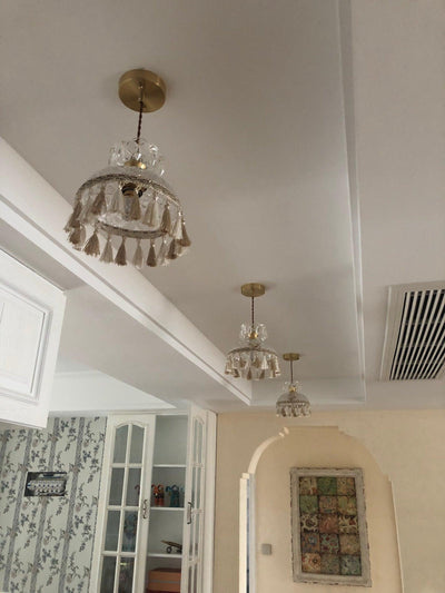 Devel Brass Glass Luxurious Pendant Light