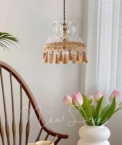 Devel Brass Glass Luxurious Pendant Light